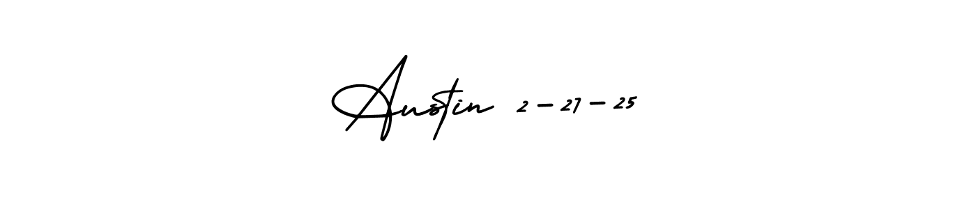 Use a signature maker to create a handwritten signature online. With this signature software, you can design (AmerikaSignatureDemo-Regular) your own signature for name Austin 2-27-25. Austin 2-27-25 signature style 3 images and pictures png