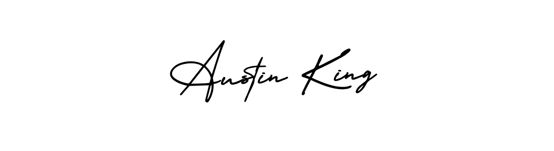 Make a beautiful signature design for name Austin King. With this signature (AmerikaSignatureDemo-Regular) style, you can create a handwritten signature for free. Austin King signature style 3 images and pictures png