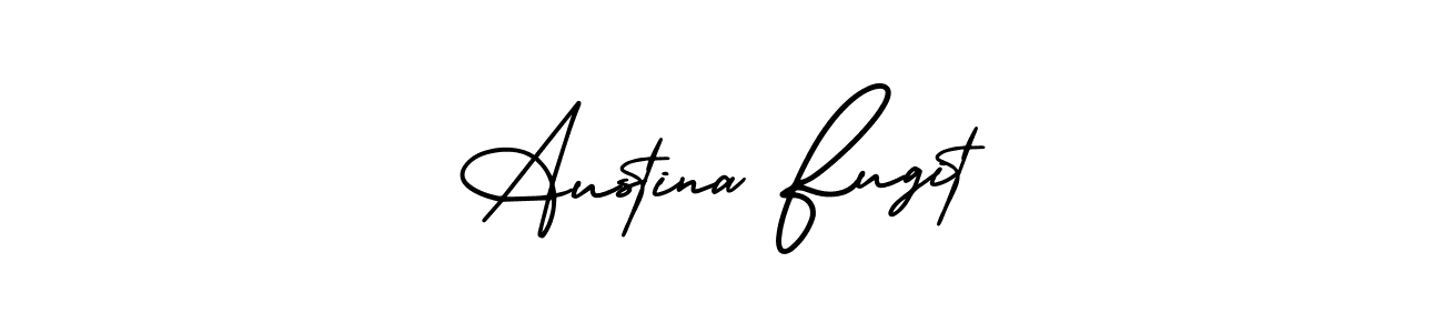 if you are searching for the best signature style for your name Austina Fugit. so please give up your signature search. here we have designed multiple signature styles  using AmerikaSignatureDemo-Regular. Austina Fugit signature style 3 images and pictures png