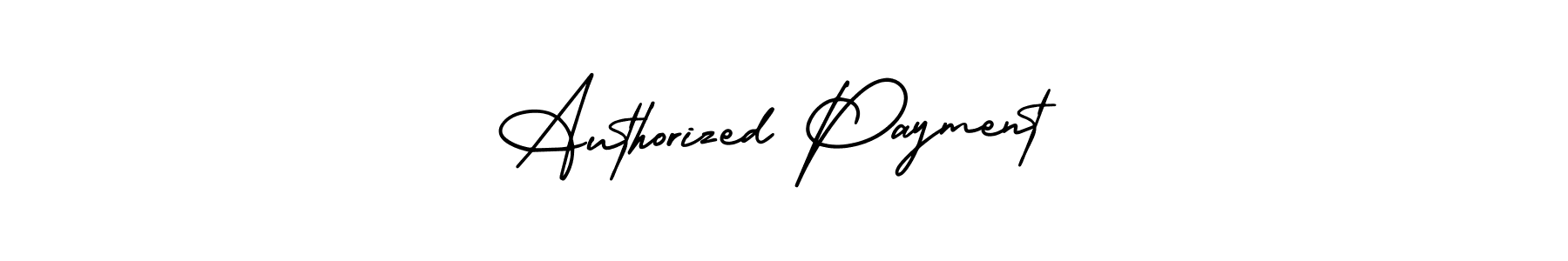 You should practise on your own different ways (AmerikaSignatureDemo-Regular) to write your name (Authorized Payment) in signature. don't let someone else do it for you. Authorized Payment signature style 3 images and pictures png