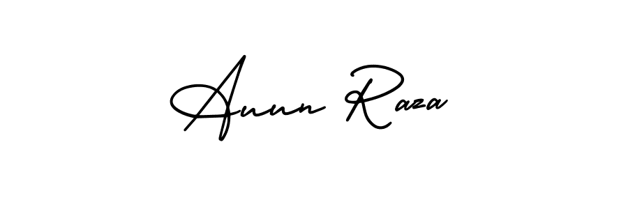 Make a beautiful signature design for name Auun Raza. With this signature (AmerikaSignatureDemo-Regular) style, you can create a handwritten signature for free. Auun Raza signature style 3 images and pictures png