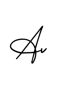 Make a beautiful signature design for name Av. With this signature (AmerikaSignatureDemo-Regular) style, you can create a handwritten signature for free. Av signature style 3 images and pictures png