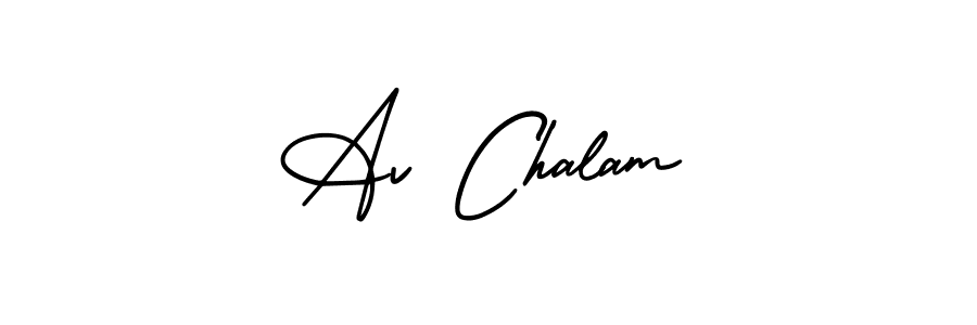 Design your own signature with our free online signature maker. With this signature software, you can create a handwritten (AmerikaSignatureDemo-Regular) signature for name Av Chalam. Av Chalam signature style 3 images and pictures png