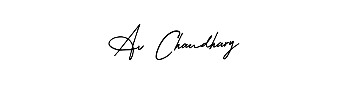 Make a beautiful signature design for name Av Chaudhary. With this signature (AmerikaSignatureDemo-Regular) style, you can create a handwritten signature for free. Av Chaudhary signature style 3 images and pictures png