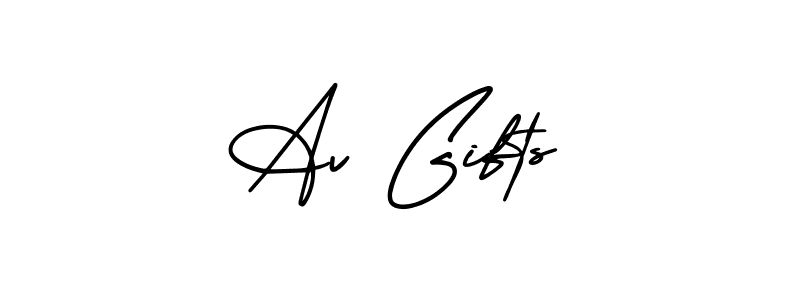 Make a beautiful signature design for name Av Gifts. With this signature (AmerikaSignatureDemo-Regular) style, you can create a handwritten signature for free. Av Gifts signature style 3 images and pictures png