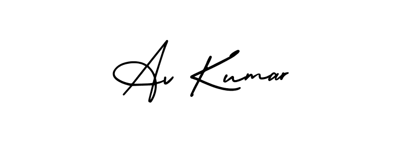 Av Kumar stylish signature style. Best Handwritten Sign (AmerikaSignatureDemo-Regular) for my name. Handwritten Signature Collection Ideas for my name Av Kumar. Av Kumar signature style 3 images and pictures png