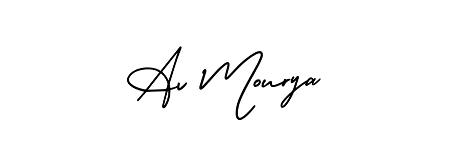 Make a beautiful signature design for name Av Mourya. Use this online signature maker to create a handwritten signature for free. Av Mourya signature style 3 images and pictures png
