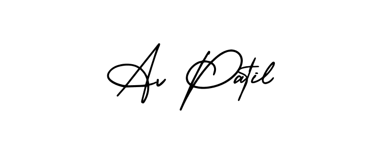 Similarly AmerikaSignatureDemo-Regular is the best handwritten signature design. Signature creator online .You can use it as an online autograph creator for name Av Patil. Av Patil signature style 3 images and pictures png