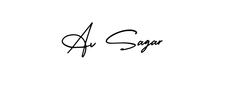 Use a signature maker to create a handwritten signature online. With this signature software, you can design (AmerikaSignatureDemo-Regular) your own signature for name Av Sagar. Av Sagar signature style 3 images and pictures png