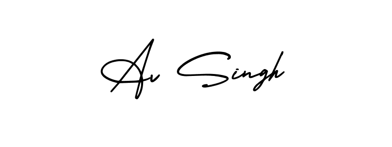 Similarly AmerikaSignatureDemo-Regular is the best handwritten signature design. Signature creator online .You can use it as an online autograph creator for name Av Singh. Av Singh signature style 3 images and pictures png