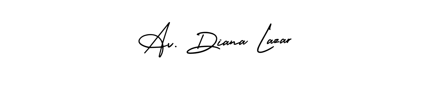 How to make Av. Diana Lazar name signature. Use AmerikaSignatureDemo-Regular style for creating short signs online. This is the latest handwritten sign. Av. Diana Lazar signature style 3 images and pictures png