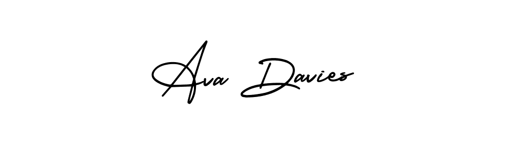 You should practise on your own different ways (AmerikaSignatureDemo-Regular) to write your name (Ava Davies) in signature. don't let someone else do it for you. Ava Davies signature style 3 images and pictures png