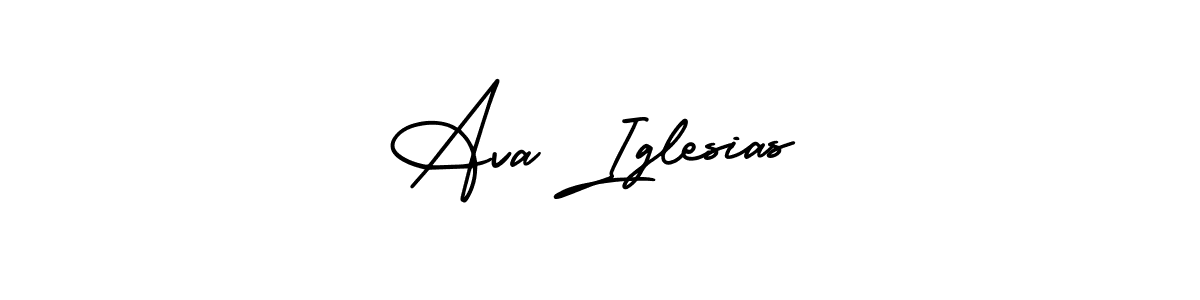 How to make Ava Iglesias name signature. Use AmerikaSignatureDemo-Regular style for creating short signs online. This is the latest handwritten sign. Ava Iglesias signature style 3 images and pictures png