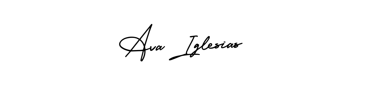 Design your own signature with our free online signature maker. With this signature software, you can create a handwritten (AmerikaSignatureDemo-Regular) signature for name Ava Iglesias. Ava Iglesias signature style 3 images and pictures png