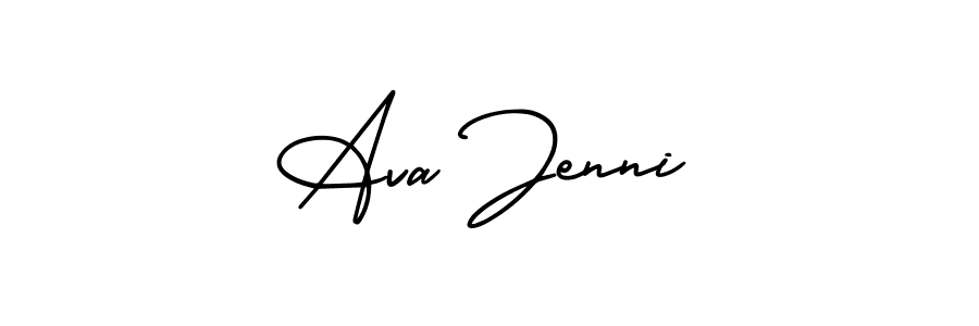 Create a beautiful signature design for name Ava Jenni. With this signature (AmerikaSignatureDemo-Regular) fonts, you can make a handwritten signature for free. Ava Jenni signature style 3 images and pictures png