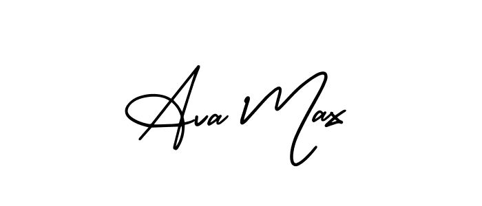 You should practise on your own different ways (AmerikaSignatureDemo-Regular) to write your name (Ava Max) in signature. don't let someone else do it for you. Ava Max signature style 3 images and pictures png