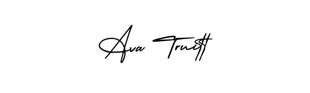 Create a beautiful signature design for name Ava Truitt. With this signature (AmerikaSignatureDemo-Regular) fonts, you can make a handwritten signature for free. Ava Truitt signature style 3 images and pictures png
