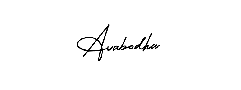 Avabodha stylish signature style. Best Handwritten Sign (AmerikaSignatureDemo-Regular) for my name. Handwritten Signature Collection Ideas for my name Avabodha. Avabodha signature style 3 images and pictures png