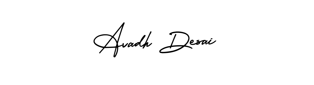 Avadh Desai stylish signature style. Best Handwritten Sign (AmerikaSignatureDemo-Regular) for my name. Handwritten Signature Collection Ideas for my name Avadh Desai. Avadh Desai signature style 3 images and pictures png