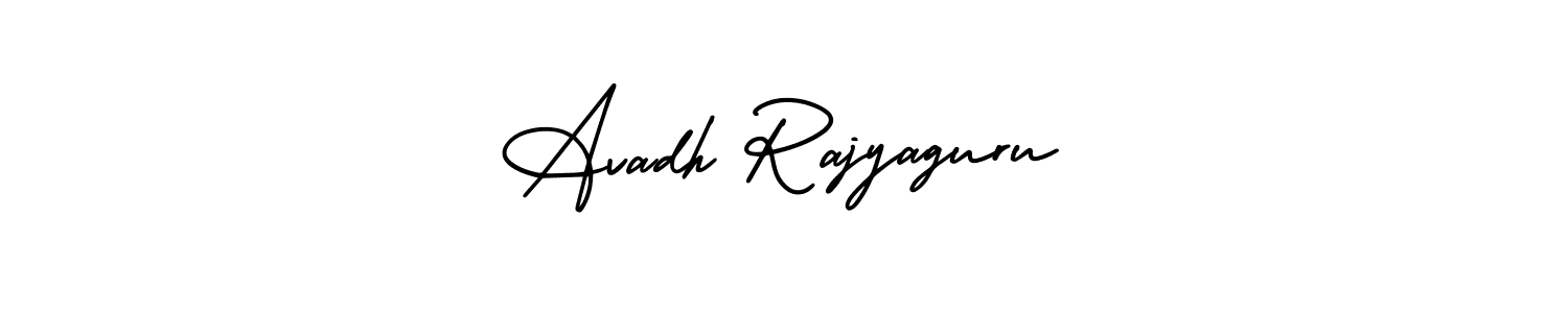 Make a beautiful signature design for name Avadh Rajyaguru. With this signature (AmerikaSignatureDemo-Regular) style, you can create a handwritten signature for free. Avadh Rajyaguru signature style 3 images and pictures png