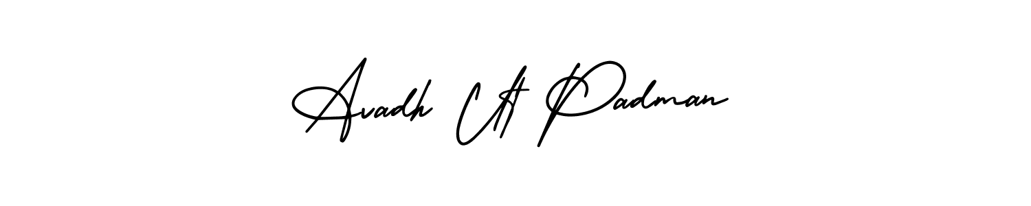 How to make Avadh Ut Padman signature? AmerikaSignatureDemo-Regular is a professional autograph style. Create handwritten signature for Avadh Ut Padman name. Avadh Ut Padman signature style 3 images and pictures png