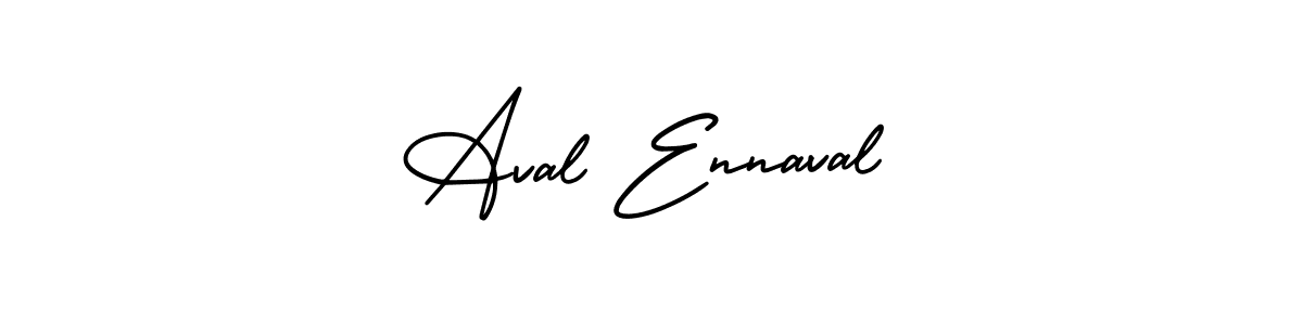 How to make Aval Ennaval name signature. Use AmerikaSignatureDemo-Regular style for creating short signs online. This is the latest handwritten sign. Aval Ennaval signature style 3 images and pictures png