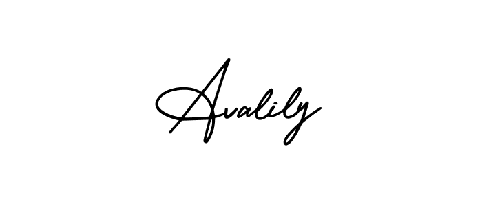 How to make Avalily signature? AmerikaSignatureDemo-Regular is a professional autograph style. Create handwritten signature for Avalily name. Avalily signature style 3 images and pictures png