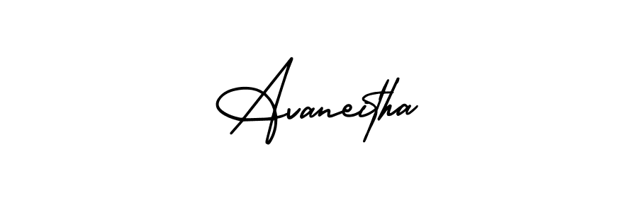 How to make Avaneitha name signature. Use AmerikaSignatureDemo-Regular style for creating short signs online. This is the latest handwritten sign. Avaneitha signature style 3 images and pictures png
