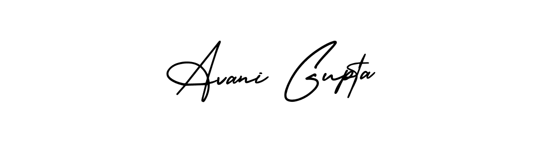 Make a beautiful signature design for name Avani Gupta. With this signature (AmerikaSignatureDemo-Regular) style, you can create a handwritten signature for free. Avani Gupta signature style 3 images and pictures png