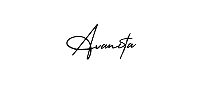 The best way (AmerikaSignatureDemo-Regular) to make a short signature is to pick only two or three words in your name. The name Avanita include a total of six letters. For converting this name. Avanita signature style 3 images and pictures png