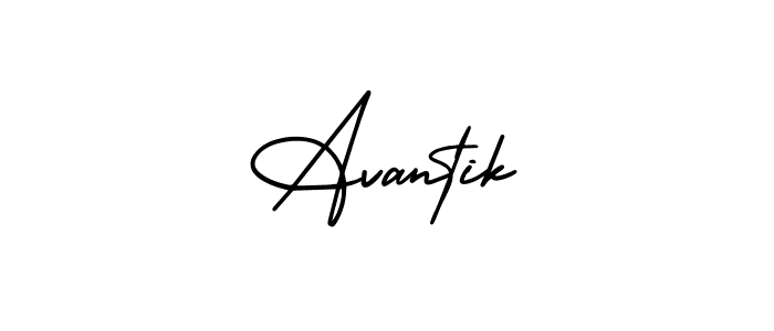 How to make Avantik name signature. Use AmerikaSignatureDemo-Regular style for creating short signs online. This is the latest handwritten sign. Avantik signature style 3 images and pictures png