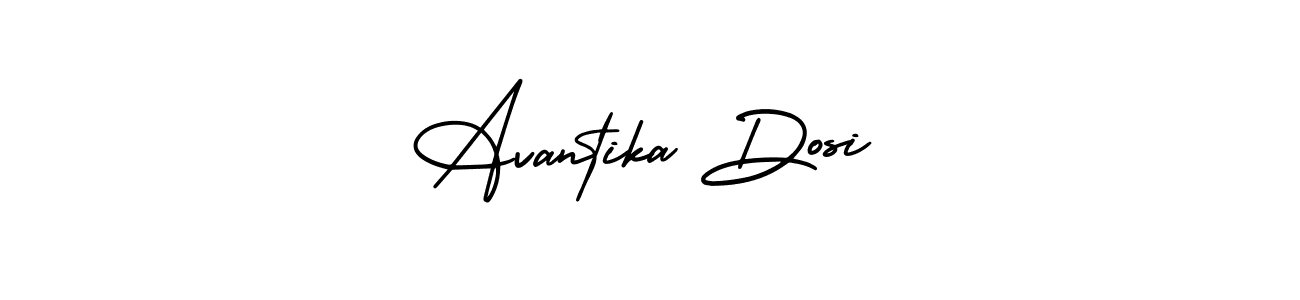 The best way (AmerikaSignatureDemo-Regular) to make a short signature is to pick only two or three words in your name. The name Avantika Dosi include a total of six letters. For converting this name. Avantika Dosi signature style 3 images and pictures png