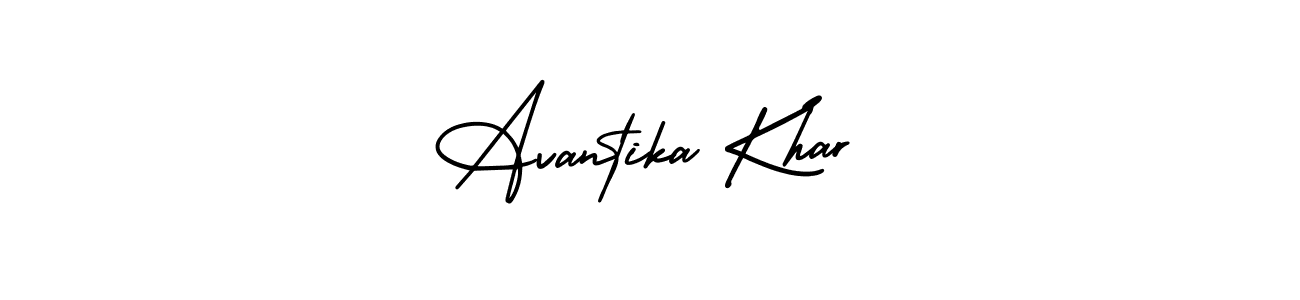 Also You can easily find your signature by using the search form. We will create Avantika Khar name handwritten signature images for you free of cost using AmerikaSignatureDemo-Regular sign style. Avantika Khar signature style 3 images and pictures png