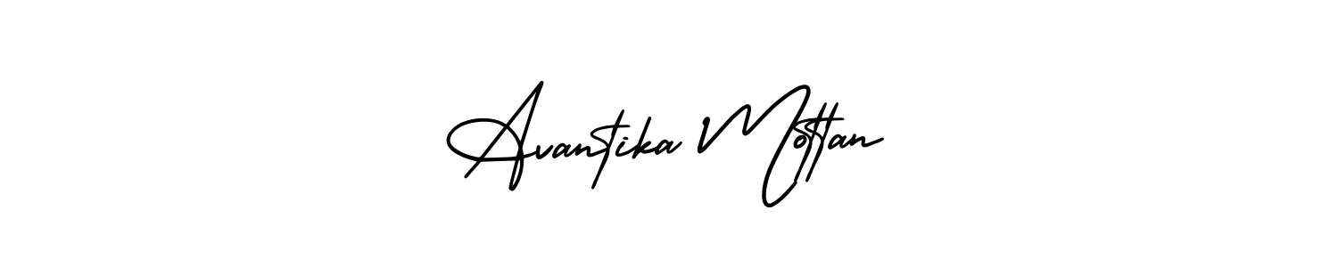 Avantika Mottan stylish signature style. Best Handwritten Sign (AmerikaSignatureDemo-Regular) for my name. Handwritten Signature Collection Ideas for my name Avantika Mottan. Avantika Mottan signature style 3 images and pictures png