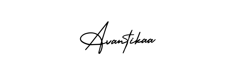 How to make Avantikaa name signature. Use AmerikaSignatureDemo-Regular style for creating short signs online. This is the latest handwritten sign. Avantikaa signature style 3 images and pictures png