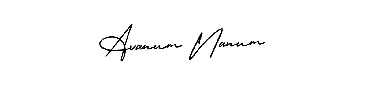 Here are the top 10 professional signature styles for the name Avanum Nanum. These are the best autograph styles you can use for your name. Avanum Nanum signature style 3 images and pictures png
