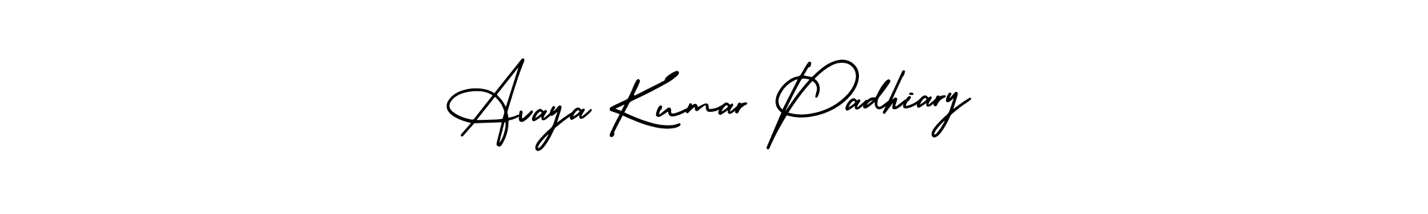 How to make Avaya Kumar Padhiary name signature. Use AmerikaSignatureDemo-Regular style for creating short signs online. This is the latest handwritten sign. Avaya Kumar Padhiary signature style 3 images and pictures png