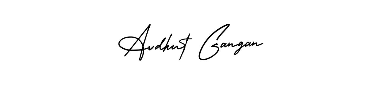 Avdhut Gangan stylish signature style. Best Handwritten Sign (AmerikaSignatureDemo-Regular) for my name. Handwritten Signature Collection Ideas for my name Avdhut Gangan. Avdhut Gangan signature style 3 images and pictures png