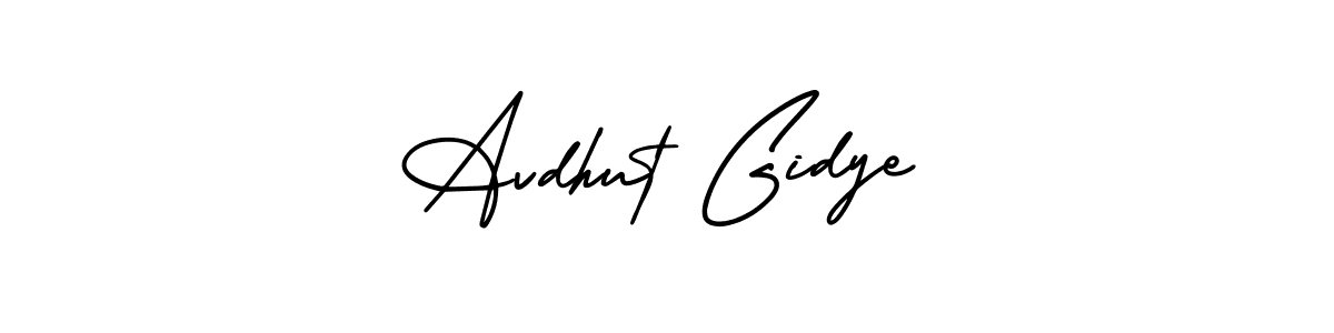 if you are searching for the best signature style for your name Avdhut Gidye. so please give up your signature search. here we have designed multiple signature styles  using AmerikaSignatureDemo-Regular. Avdhut Gidye signature style 3 images and pictures png