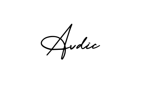 The best way (AmerikaSignatureDemo-Regular) to make a short signature is to pick only two or three words in your name. The name Avdic include a total of six letters. For converting this name. Avdic signature style 3 images and pictures png