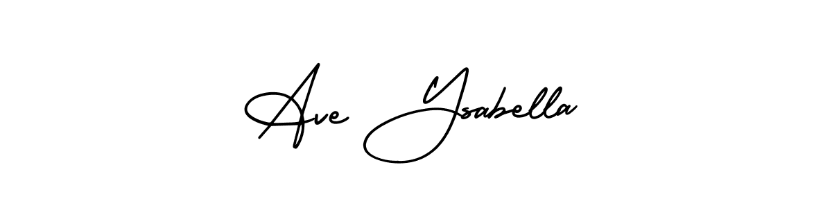 It looks lik you need a new signature style for name Ave Ysabella. Design unique handwritten (AmerikaSignatureDemo-Regular) signature with our free signature maker in just a few clicks. Ave Ysabella signature style 3 images and pictures png