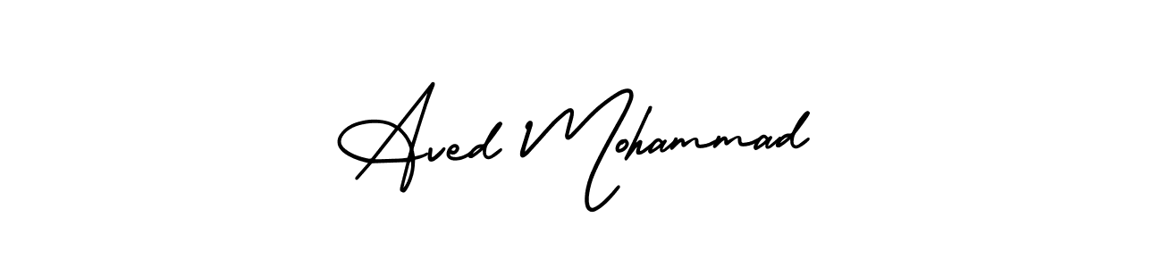 AmerikaSignatureDemo-Regular is a professional signature style that is perfect for those who want to add a touch of class to their signature. It is also a great choice for those who want to make their signature more unique. Get Aved Mohammad name to fancy signature for free. Aved Mohammad signature style 3 images and pictures png