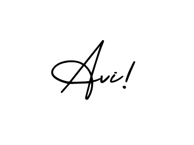 How to make Avi! name signature. Use AmerikaSignatureDemo-Regular style for creating short signs online. This is the latest handwritten sign. Avi! signature style 3 images and pictures png