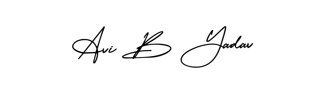 if you are searching for the best signature style for your name Avi B Yadav. so please give up your signature search. here we have designed multiple signature styles  using AmerikaSignatureDemo-Regular. Avi B Yadav signature style 3 images and pictures png