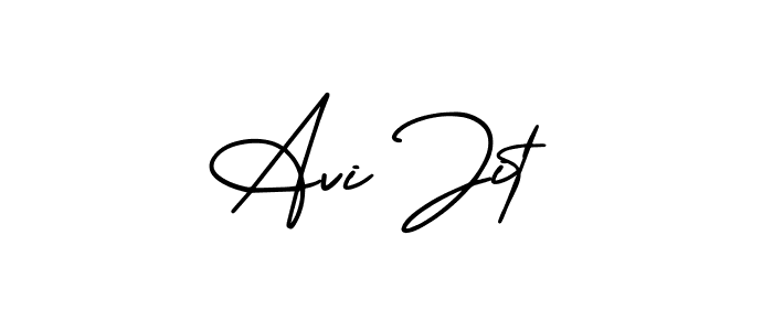 How to make Avi Jit name signature. Use AmerikaSignatureDemo-Regular style for creating short signs online. This is the latest handwritten sign. Avi Jit signature style 3 images and pictures png