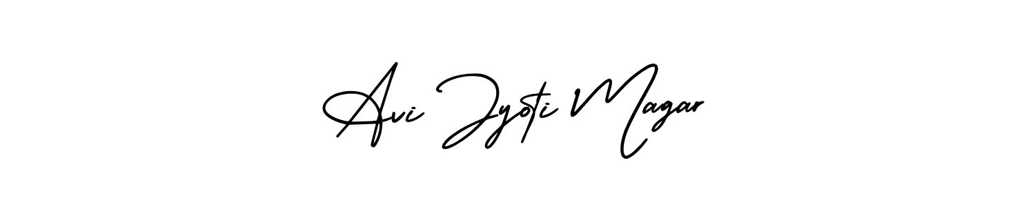 if you are searching for the best signature style for your name Avi Jyoti Magar. so please give up your signature search. here we have designed multiple signature styles  using AmerikaSignatureDemo-Regular. Avi Jyoti Magar signature style 3 images and pictures png