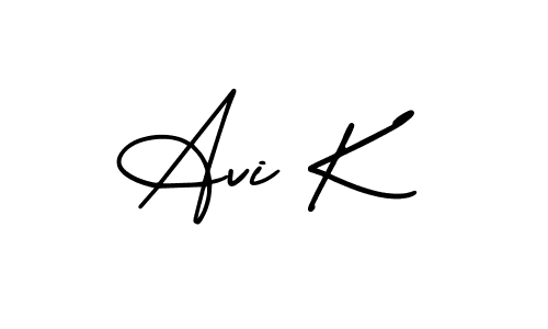 It looks lik you need a new signature style for name Avi K. Design unique handwritten (AmerikaSignatureDemo-Regular) signature with our free signature maker in just a few clicks. Avi K signature style 3 images and pictures png