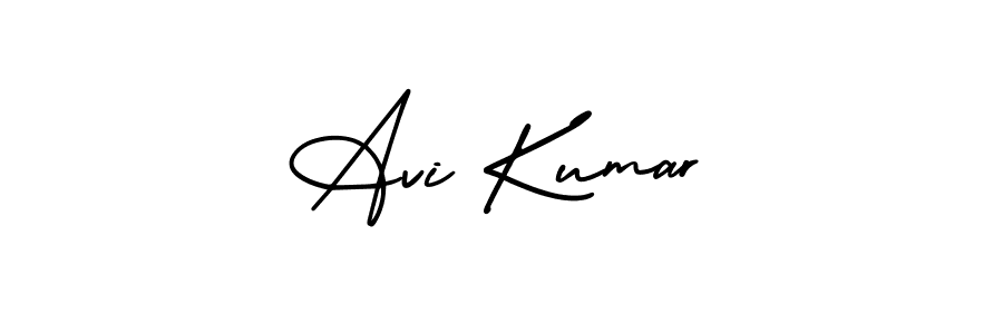 How to make Avi Kumar name signature. Use AmerikaSignatureDemo-Regular style for creating short signs online. This is the latest handwritten sign. Avi Kumar signature style 3 images and pictures png