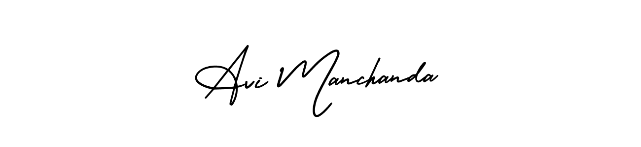 This is the best signature style for the Avi Manchanda name. Also you like these signature font (AmerikaSignatureDemo-Regular). Mix name signature. Avi Manchanda signature style 3 images and pictures png