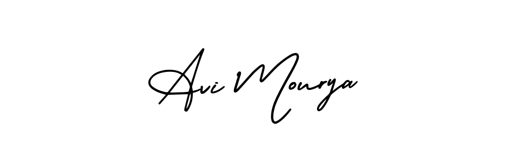 You should practise on your own different ways (AmerikaSignatureDemo-Regular) to write your name (Avi Mourya) in signature. don't let someone else do it for you. Avi Mourya signature style 3 images and pictures png